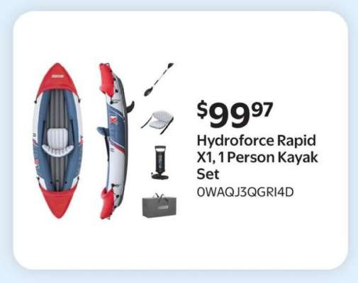 Hydroforce Rapid X1, 1 Person Kayak Set