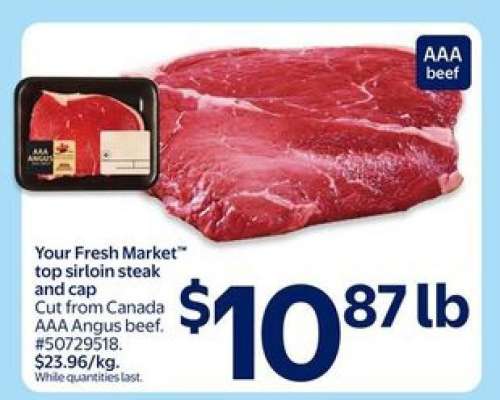 Your Fresh Market™ top sirloin steak and cap