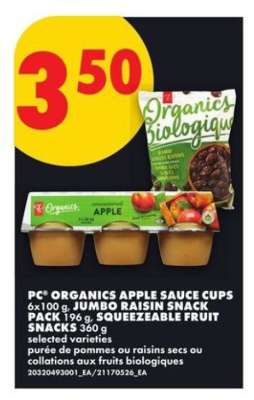 PC® Organics Apple Sauce Cups