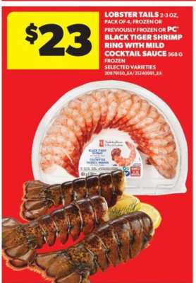 Lobster Tails or PC Black Tiger Shrimp Ring