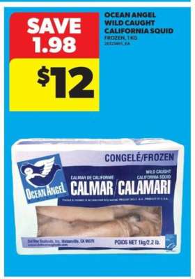 Ocean Angel Wild Caught California Squid
