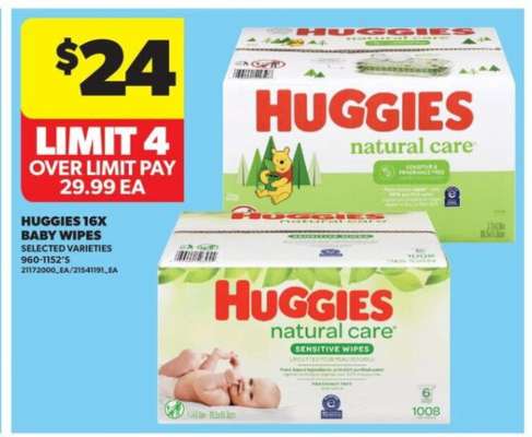 Huggies 16x Baby Wipes