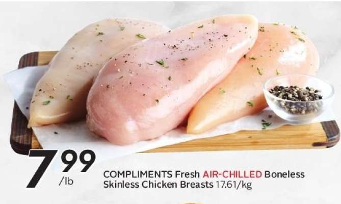 COMPLIMENTS Fresh AIR-CHILLED Boneless Skinless Chicken Breasts