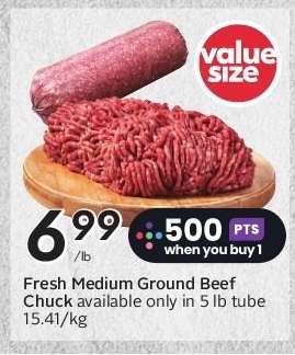 Fresh Medium Ground Beef Chuck