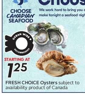 Fresh Choice Oysters