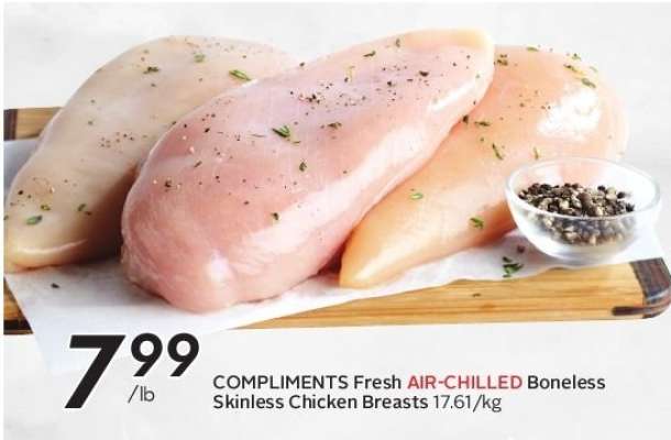 COMPLIMENTS Fresh AIR-CHILLED Boneless Skinless Chicken Breasts