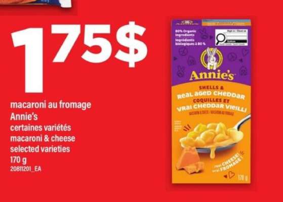 macaroni au fromage Annie's