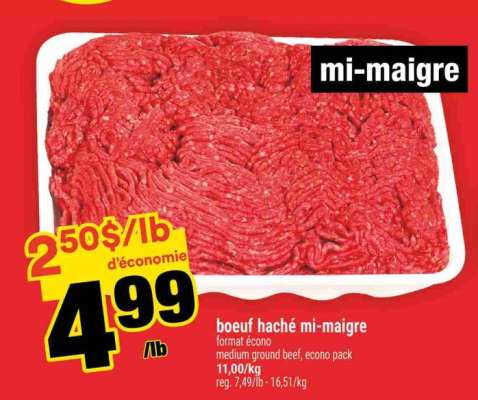 BŒUF HACHÉ MI-MAIGRE