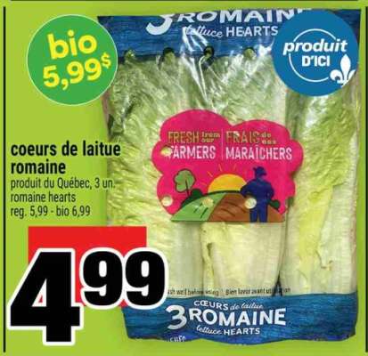cœurs de laitue romaine