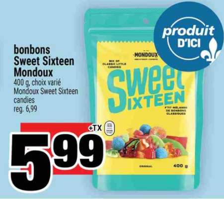 BONBONS SWEET SIXTEEN MONDOUX