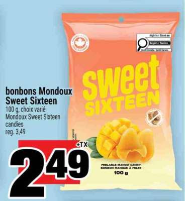bonbons Mondoux Sweet Sixteen