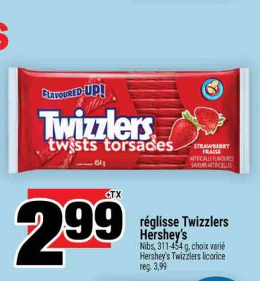 RÉGLISSE TWIZZLERS HERSHEY'S