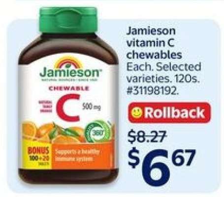 Jamieson vitamin C chewables