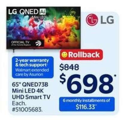 65" QNED73B Mini LED 4K UHD Smart TV