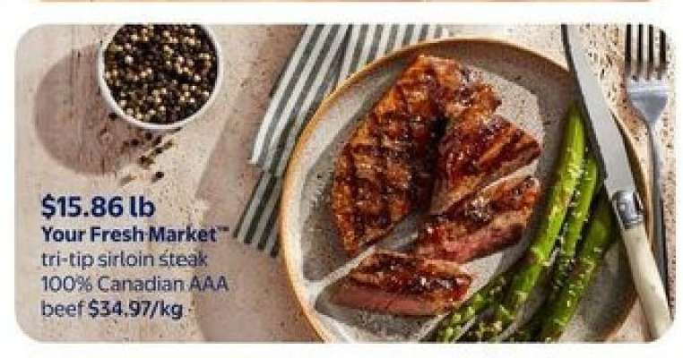 Your Fresh Market tri-tip sirloin steak