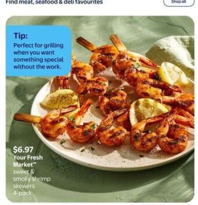Your Fresh Market sweet & smoky shrimp skewers