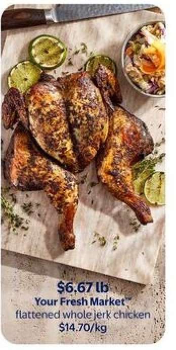 Your Fresh Market Flattened Whole Jerk Chicken