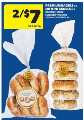Premium Bagels or Mini Bagels