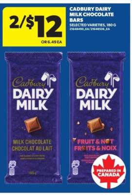 Cadbury Dairy Milk Chocolate Bars