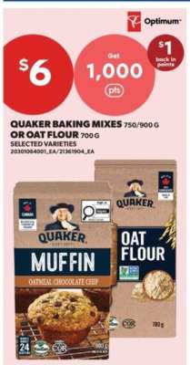 Quaker Baking Mixes or Oat Flour