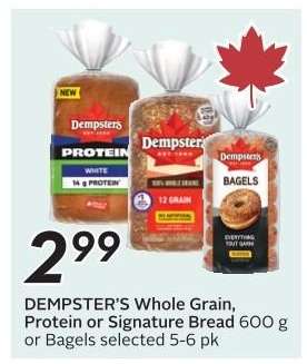 Dempster's Bread or Bagels