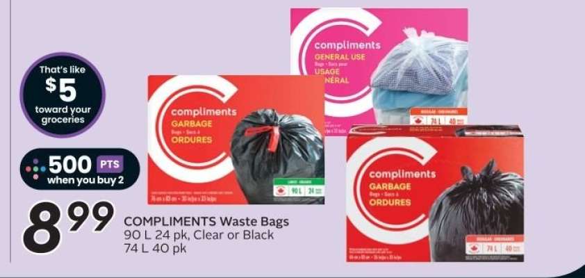 COMPLIMENTS Waste Bags