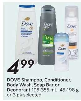 DOVE Shampoo, Conditioner, Body Wash, Soap Bar or Deodorant