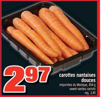 CAROTTES NANTAISES DOUCES