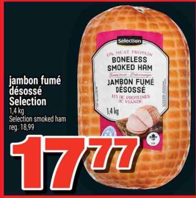 JAMBON FUMÉ DÉSOSSÉ SELECTION
