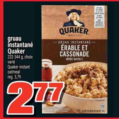 GRUAU INSTANTANÉ QUAKER