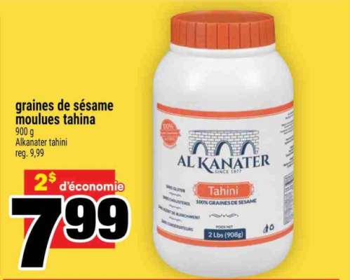 graine de sésame moulues tahina