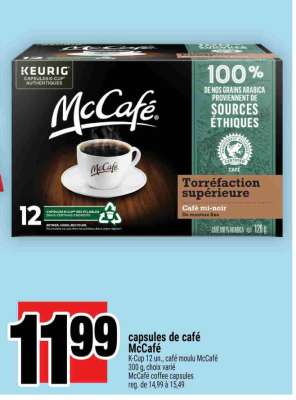 CAPSULES DE CAFÉ McCAFÉ