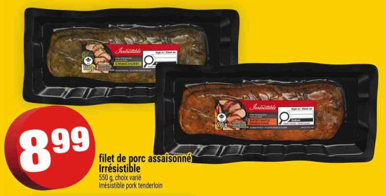 filet de porc assaisonné Irrésistible