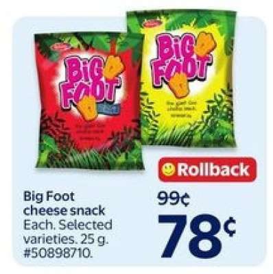 Big Foot cheese snack