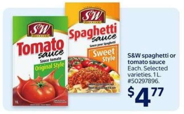S&W Spaghetti or Tomato Sauce