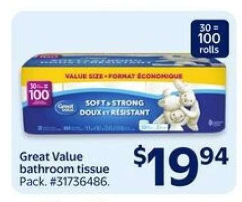 Great Value Bathroom Tissue