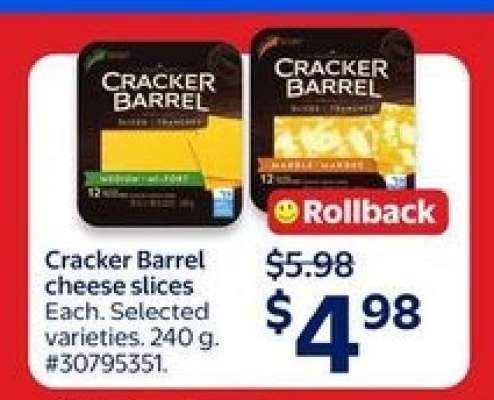 Cracker Barrel Cheese Slices