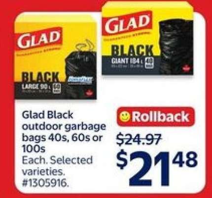 Glad Black Outdoor Garbage Bags