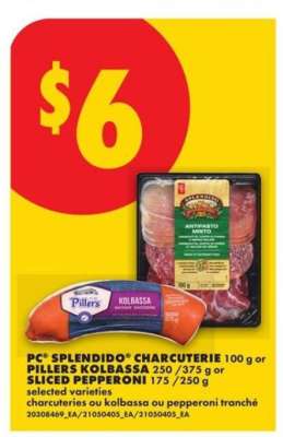 PC® Splendido® Charcuterie / Pillers Kolbassa / Sliced Pepperoni