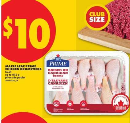 Maple Leaf Prime chicken drumsticks
