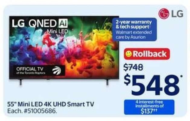 LG QNED AI Mini LED 55" 4K UHD Smart TV