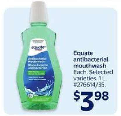 Equate antibacterial mouthwash