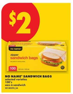 NO NAME® SANDWICH BAGS