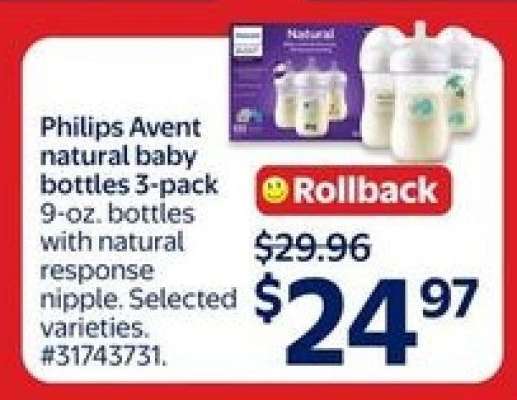 Philips Avent natural baby bottles 3-pack