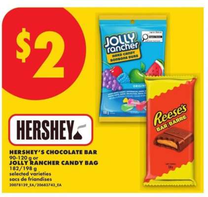 HERSHEY'S CHOCOLATE BAR or JOLLY RANCHER CANDY BAG
