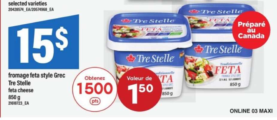 Tre Stelle Feta Cheese