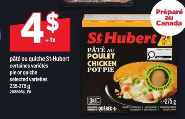 St-Hubert Pâté au Poulet Chicken Pot Pie