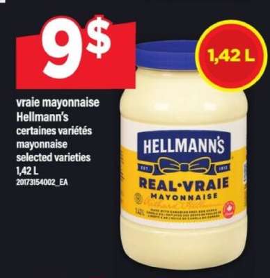 vraie mayonnaise Hellmann's