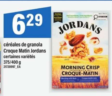 céréales de granola Croque Matin Jordans