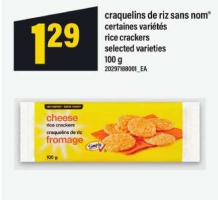 craquelins de riz sans nom